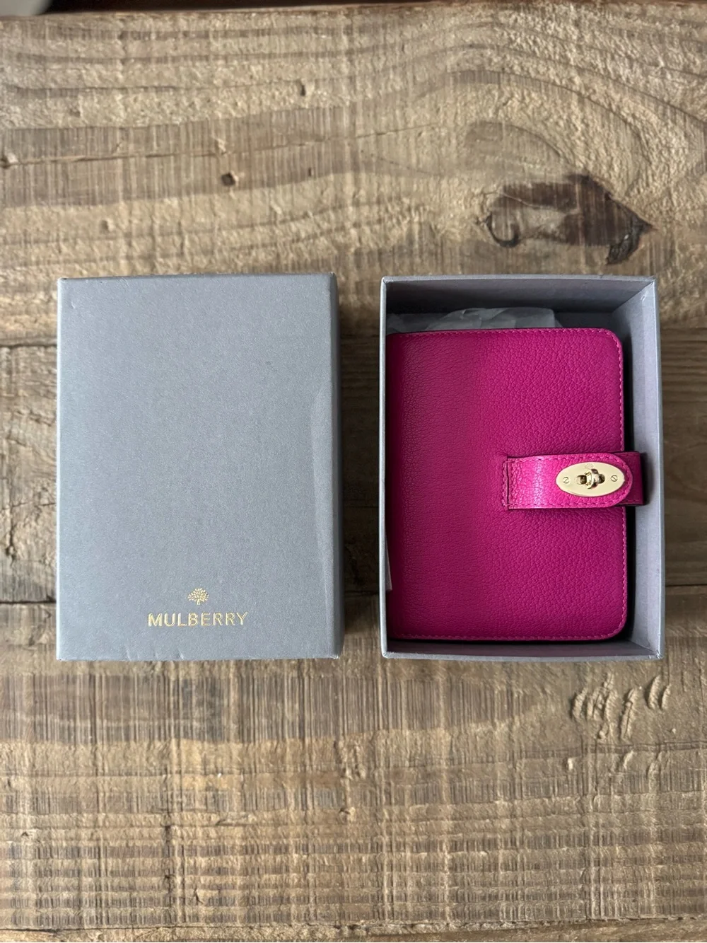 RARE Mulberry Postman's Lock Agenda in Glossy Pink | Pocket Book